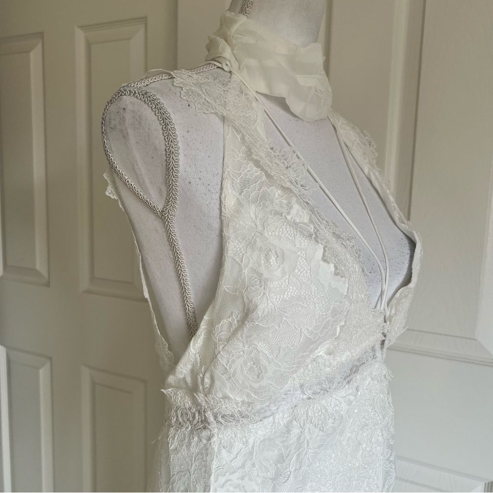 For Love & Lemons Nicola Lace Bridal Gown White Medium / Large NEW MSRP $648 - Picture 8 of 14